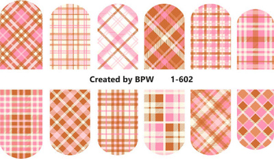 Слайдер-дизайн Розовая клетка из каталога Слайдер дизайн для ногтей, в интернет-магазине BPW.style