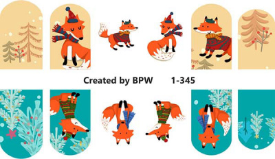 Слайдер-дизайн Лисички из каталога Цветные на светлый фон, в интернет-магазине BPW.style