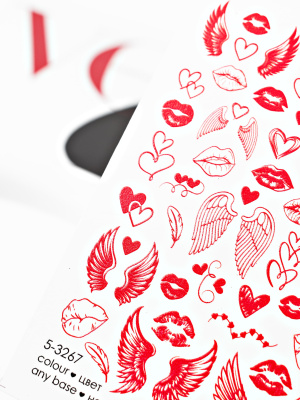 Слайдер-дизайн Крылья ангелов красные из каталога Цветные на любой фон, в интернет-магазине BPW.style