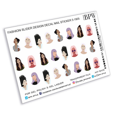 Слайдер-дизайн Лица из каталога Цветные на любой фон, в интернет-магазине BPW.style