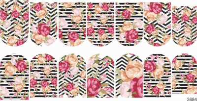 Слайдер-дизайн Розы и полоски из каталога Цветные на светлый фон, в интернет-магазине BPW.style