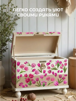 Наклейки переводные для свечей и декора Цветы тюльпаны 1 из каталога Наклейки декупажные для декора свечей, яиц, изделий из гипса, в интернет-магазине BPW.style