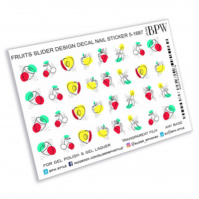 Слайдер-дизайн Фрукты-ягоды из каталога Цветные на любой фон, в интернет-магазине BPW.style