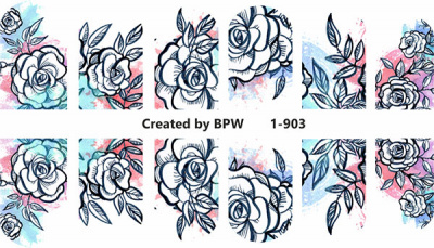 Слайдер-дизайн Акварельные цветы из каталога Цветные на светлый фон, в интернет-магазине BPW.style