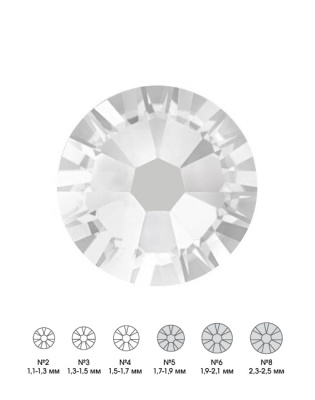 Стразы стеклянные MIX CRYSTAL (прозрачный) №5 №6 №8 150 шт из каталога Стразы, в интернет-магазине BPW.style