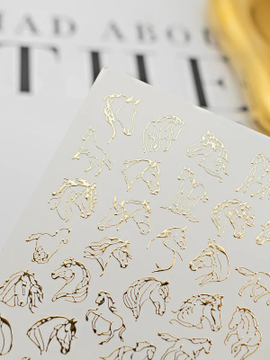 Слайдер-дизайн SPARKLE лошади золото из каталога Слайдеры SPARKLE, в интернет-магазине BPW.style