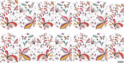Слайдер-дизайн Орнамент с цветами из каталога Цветные на светлый фон, в интернет-магазине BPW.style