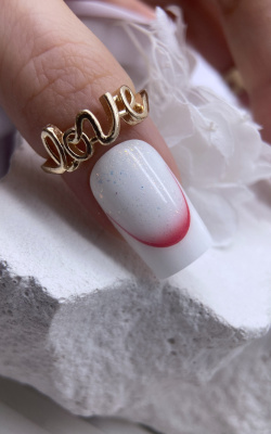 Слайдер-дизайн Цветной френч красный+лиловый 2 из каталога Цветные на любой фон, в интернет-магазине BPW.style