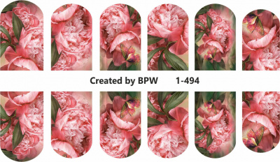 Слайдер-дизайн Розовые пионы из каталога Цветные на светлый фон, в интернет-магазине BPW.style