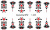 Слайдер-дизайн Узор с сердечками из каталога Цветные на светлый фон, в интернет-магазине BPW.style