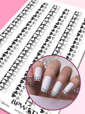 Слайдер-дизайн Сердечки черные градиент из каталога Цветные на любой фон, в интернет-магазине BPW.style