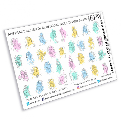 Слайдер-дизайн Акварельный с лицами из каталога Цветные на любой фон, в интернет-магазине BPW.style