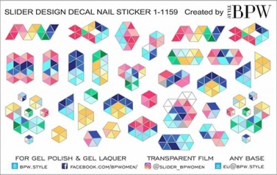Слайдер-дизайн Цветная геометрия из каталога Цветные на любой фон, в интернет-магазине BPW.style