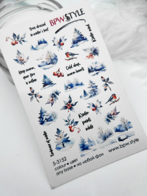 Слайдер-дизайн Зимний из каталога Цветные на любой фон, в интернет-магазине BPW.style