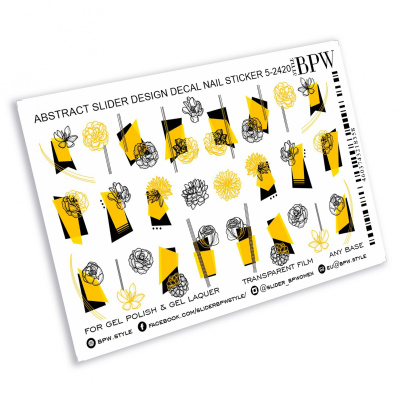 Слайдер-дизайн Желтый и черный микс из каталога Цветные на любой фон, в интернет-магазине BPW.style