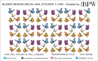 Слайдер-дизайн Бабочки из каталога Цветные на любой фон, в интернет-магазине BPW.style
