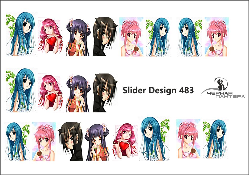 Слайдер-дизайн Аниме из каталога Цветные на светлый фон в интернет-магазине BPW.style