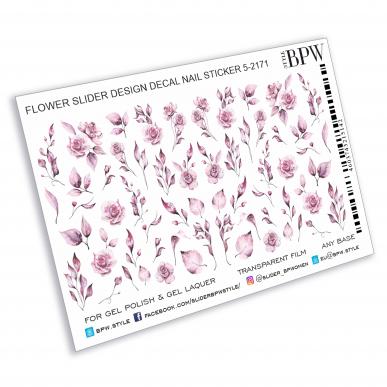 Слайдер дизайн Розовые цветы и ветви из каталога Цветные на любой фон в интернет-магазине BPW.style