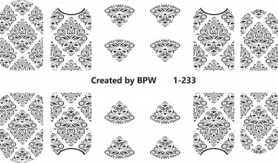 Слайдер-дизайн Черные узоры из каталога Цветные на светлый фон, в интернет-магазине BPW.style